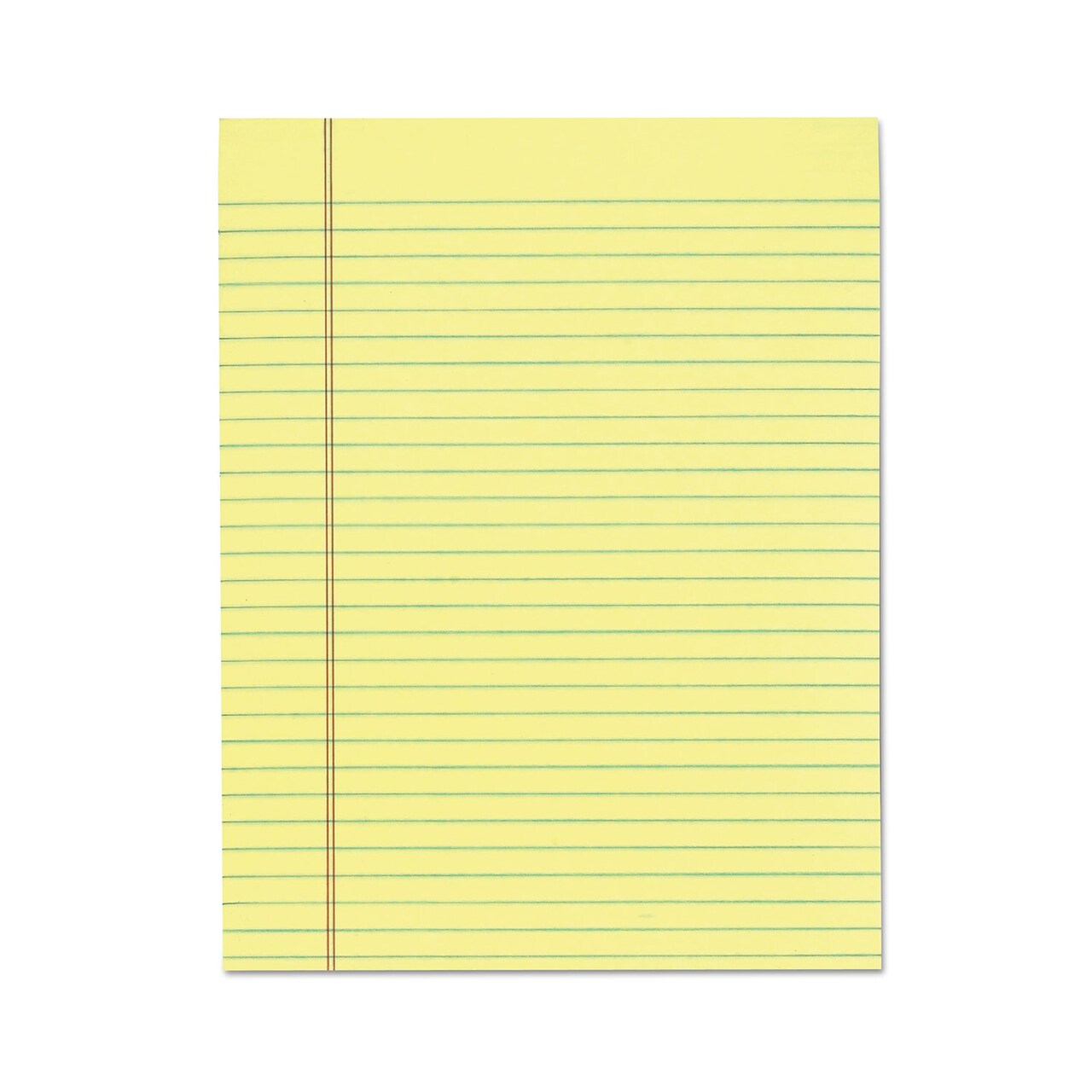 TOPS The Legal Pad Glue Top Pads Wide/Legal Rule 50 Canary-Yellow 8.5 x 11 Sheets 12/Pack